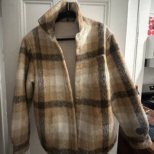 KITH Plaid Sherpa Lined Mens Coat - Medium
